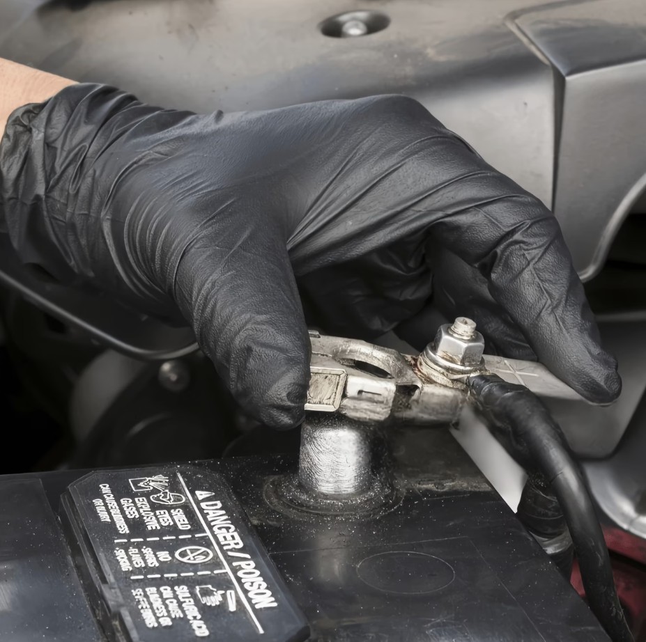 Disposable Gloves Latex – Heavy Duty Black 6Mil Nitrile-Free Powder-Free 100Pcs