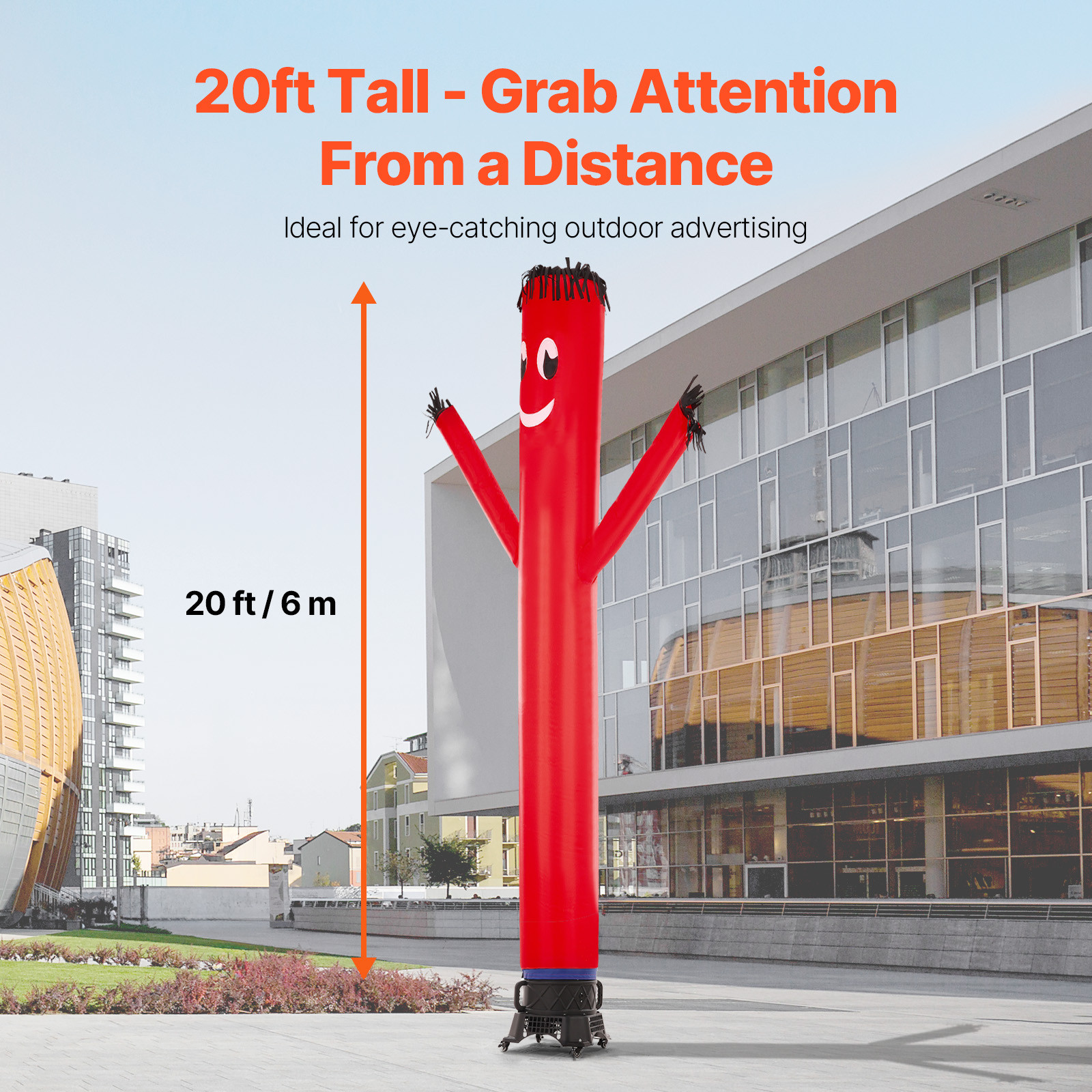 VEVOR 20 ft Wacky Waving Inflatable Tube Man with 1 HP Blower Fan