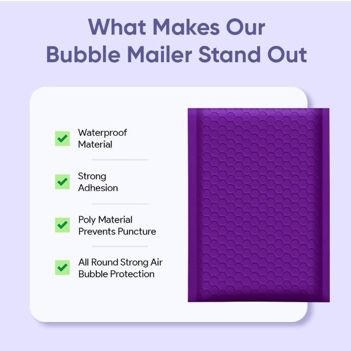 Poly Bubble Mailers Padded Envelopes Mailing Bags for Shipping Packing Self Seal