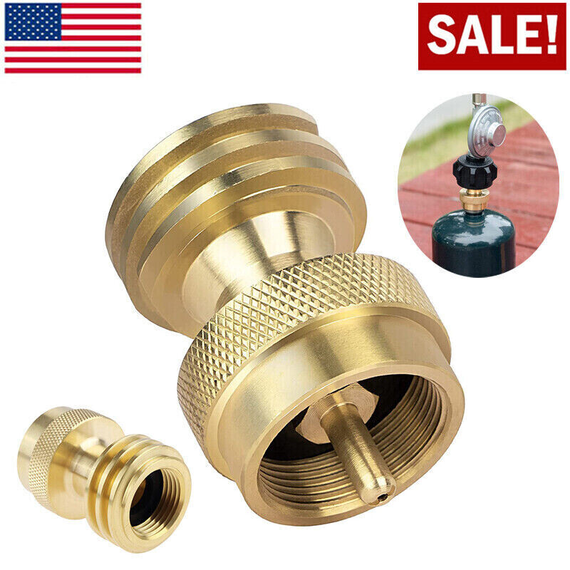 Solid Brass Steak Saver Propane Tank Adapter 1lb to 20lb Grill Bottle Converter