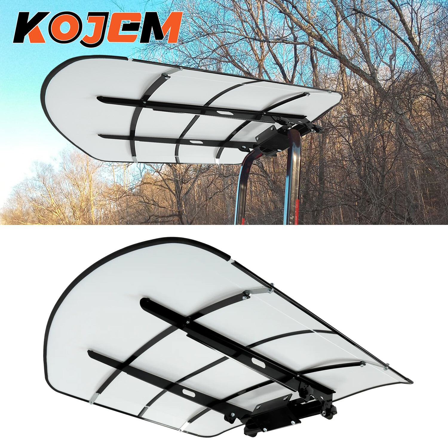 Tuff Top Tractor & Mower Canopy 48″ X 52″ For 2″ x 2″ or 2″ x 3″ ROPS -White
