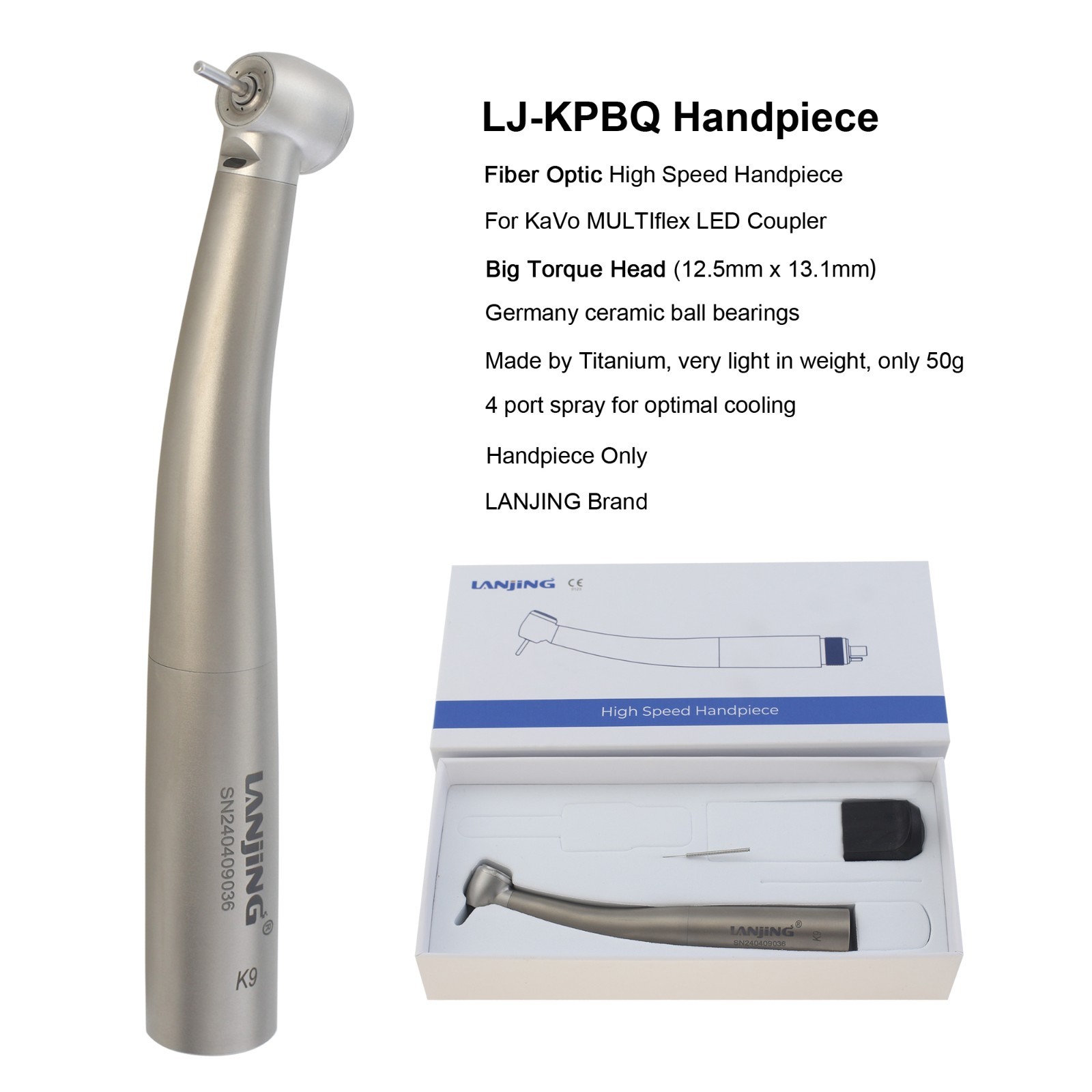 COXO Dental Handpiece Fiber Optic High Speed Turbine For KaVo MULTIflex Coupler