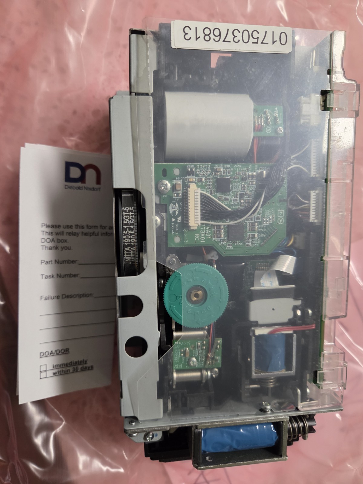 Wincor / Diebold Nixdorf Card Reader ICT3H5 01750376813, 1750376813 SP3 NEW