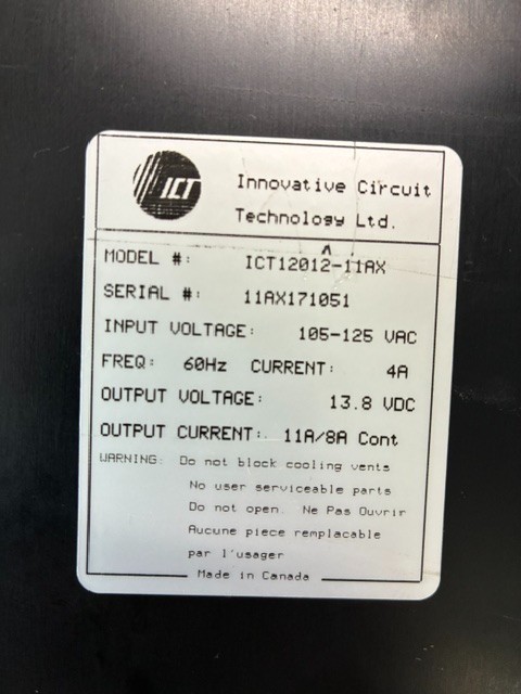 ICT Comm Series 11 Power Supply with Power Cord Model #ICT12012-11AX Tested-Read