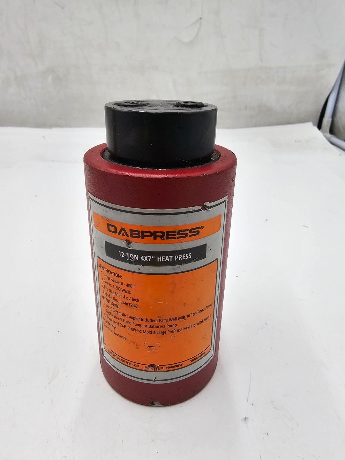 Dabpress 12-Ton 4×7″ Hydraulic Jack For Commercial Heat Press Machine dp-hr12tr7