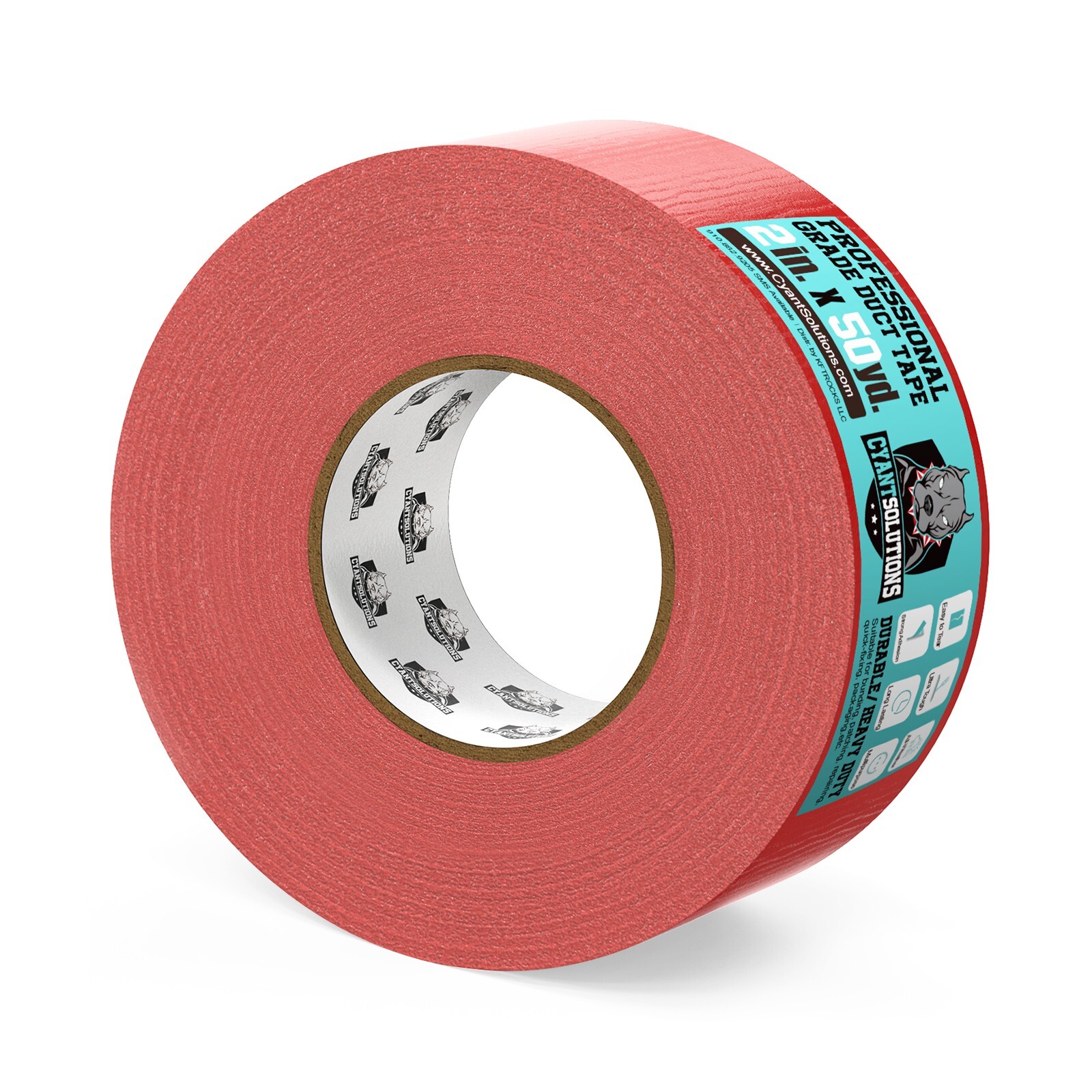 186HUB Red Duct Tape – 2x50yd – Indoor and Outdoor Use – Easy to go Version