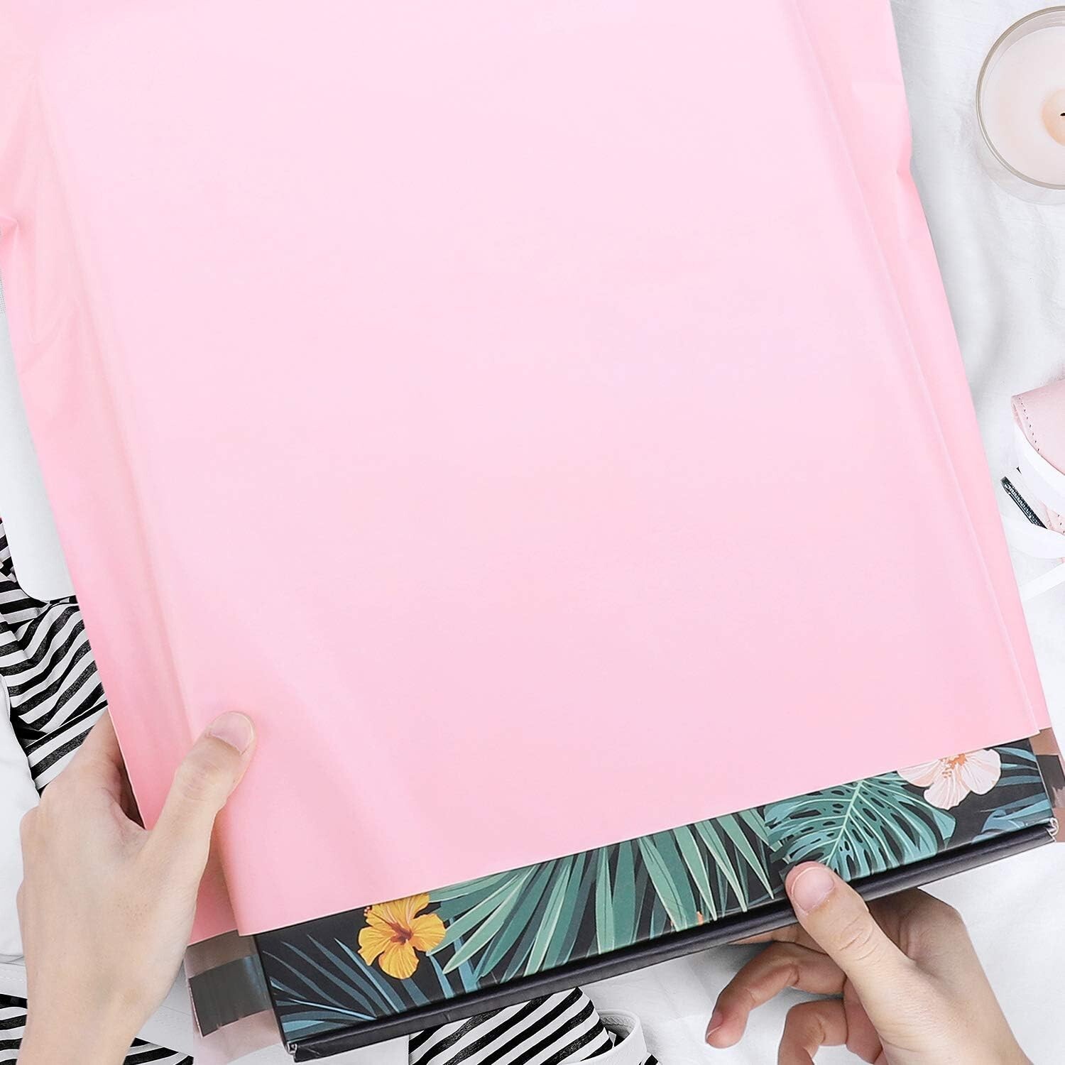 Poly Mailers 14.5×19 500 PCS Shipping Bags Mailing Bags Envelopes Light Pink