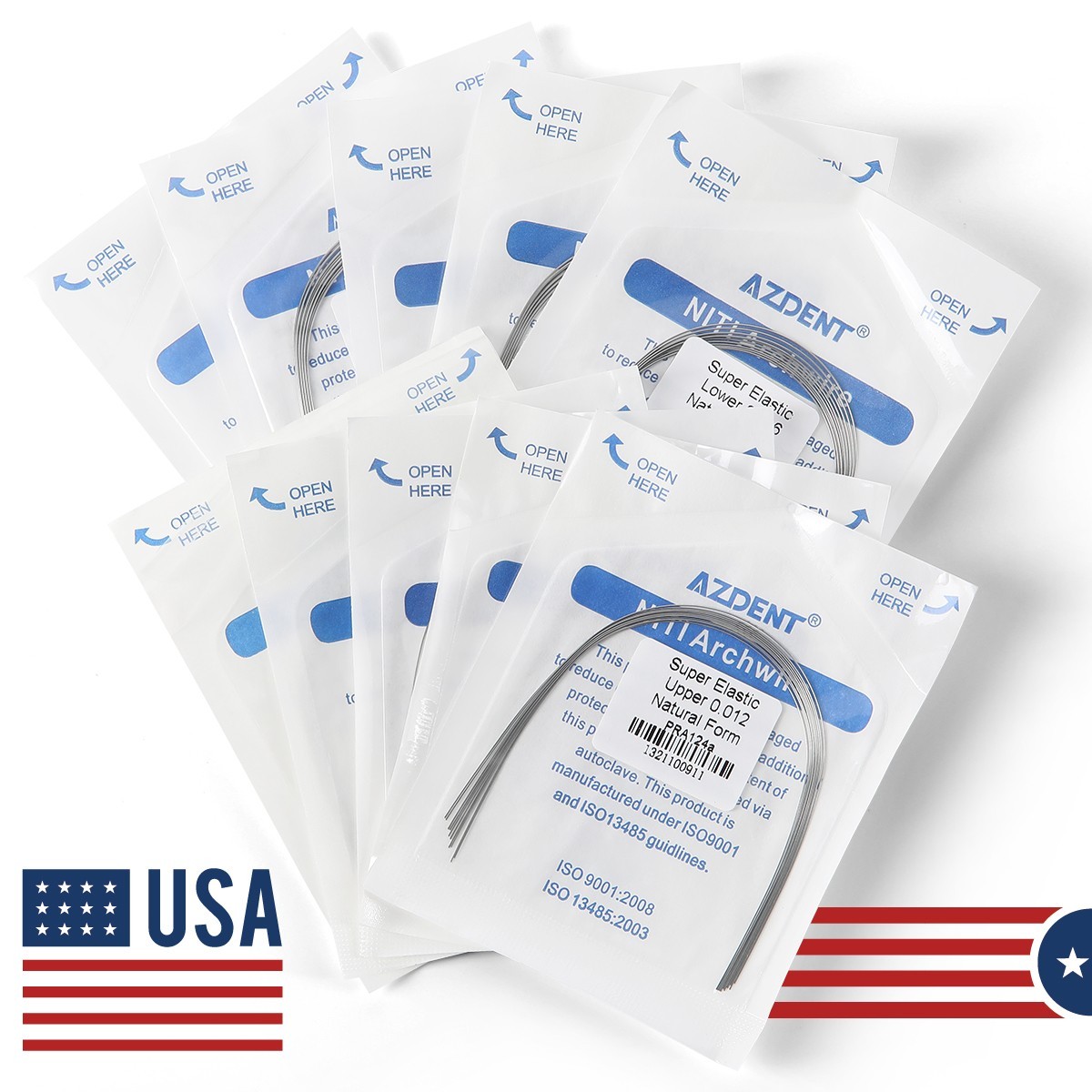 AZDENT Dental Orthodontic Round Arch Wires Heat Thermal Activated Niti 10pc/pack