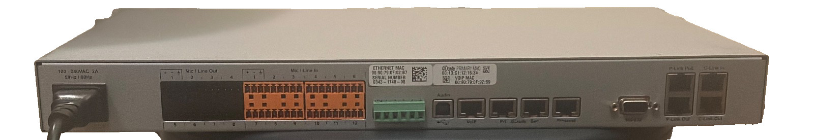 ClearOne Converge pro 2 128V 910-3200-003D MN: 860-3200-003-D Rev 11.0