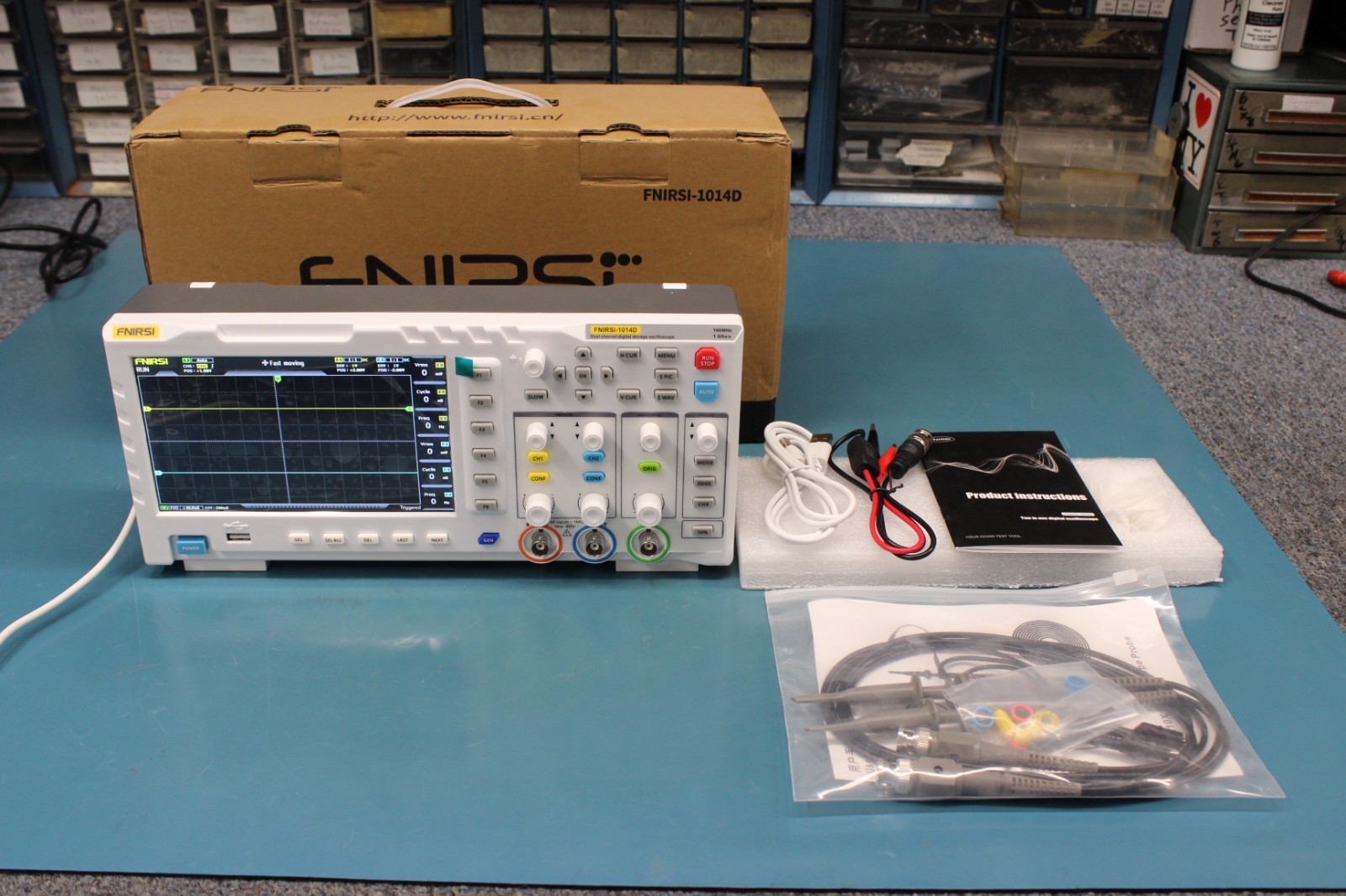 FNIRSI 1014D 7″ LCD 2 Channel Signal Generator Digital Storage Oscilloscope H0V2