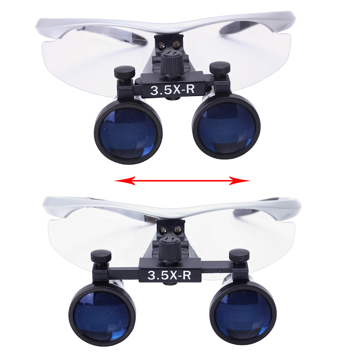 Dental Surgical Binocular Loupe Magnifier Glasses 3.5X-R Dentisit LED Head Light