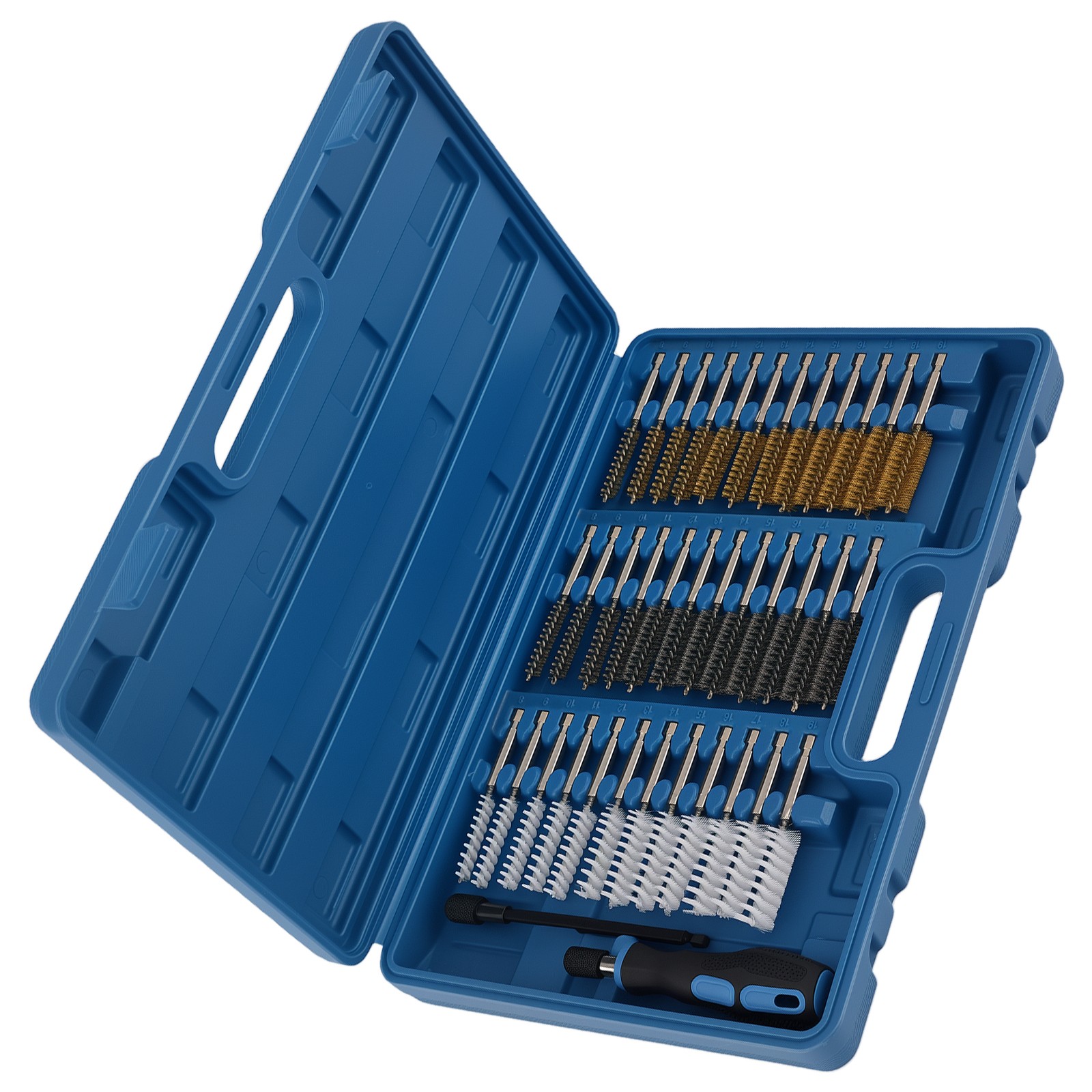 Drill Brush Cleaning Set Steel Brass Nylon Wire 36pcs for EGR 8-19mm Hex