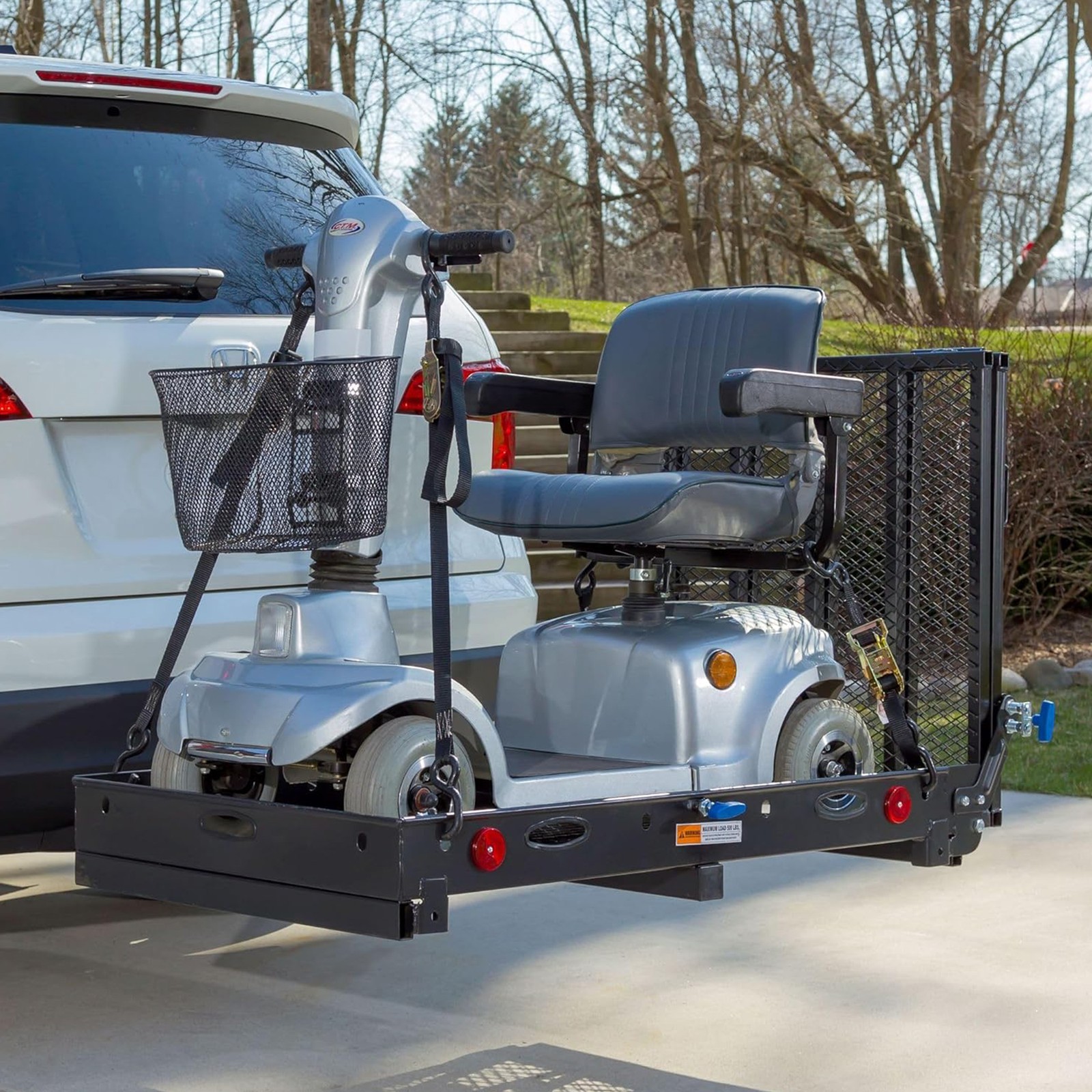 Silver Spring 48″x28″ Folding Wheelchair Carrier w/Ramp & Hitch Mount (Open Box)
