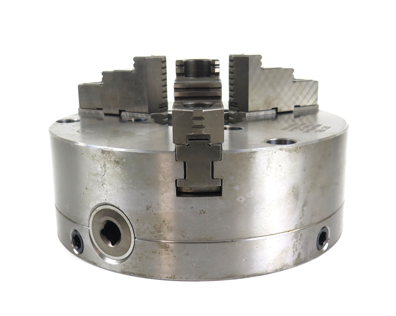 BISON 10″ SET-TRU 3-Jaw Self Centering Lathe Chuck No. 3565-10 w/ Plain Back