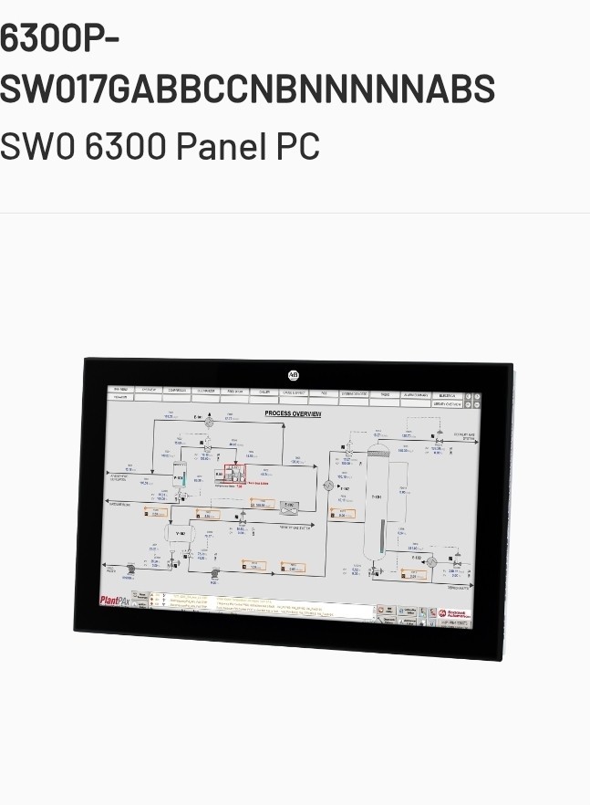 Allen Bradley Rockwell Automation 6300P-SW017 Panel PC