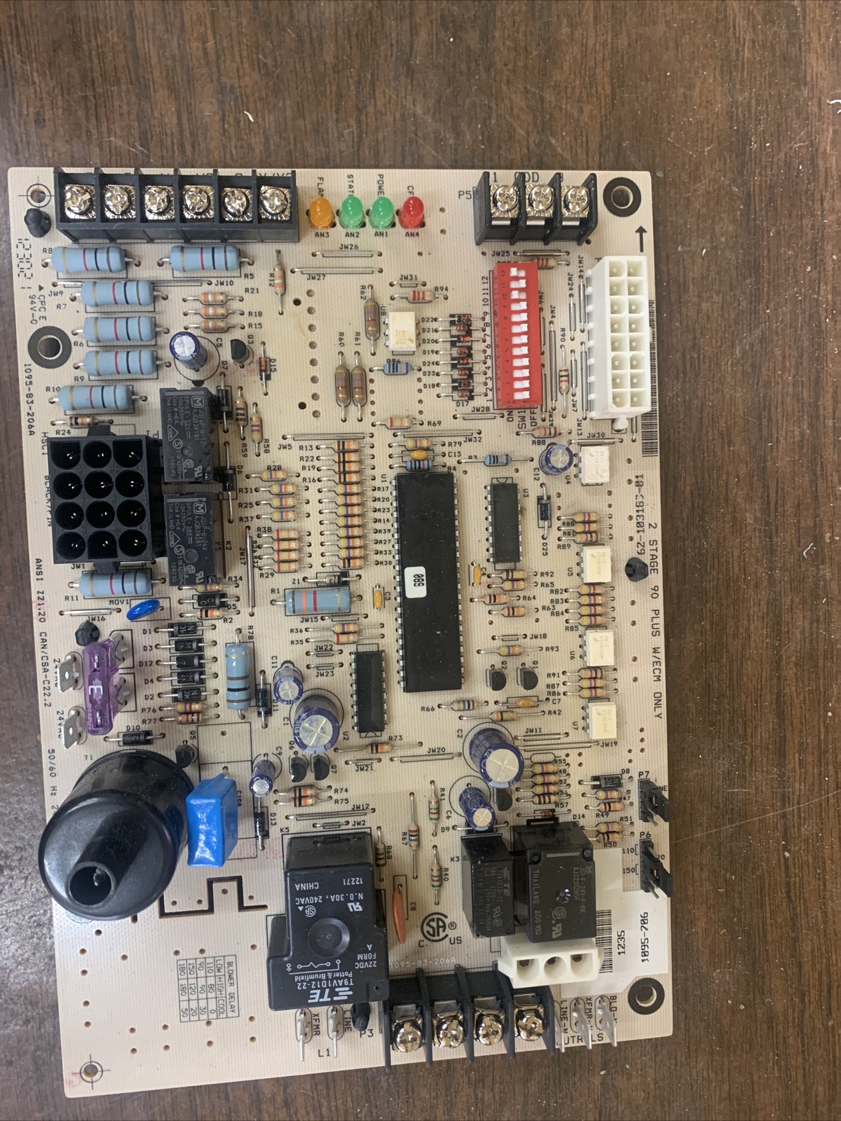 Furnace Control Circuit Board 62-103189-01 1095-83-206A Rheem Ruud,#B030