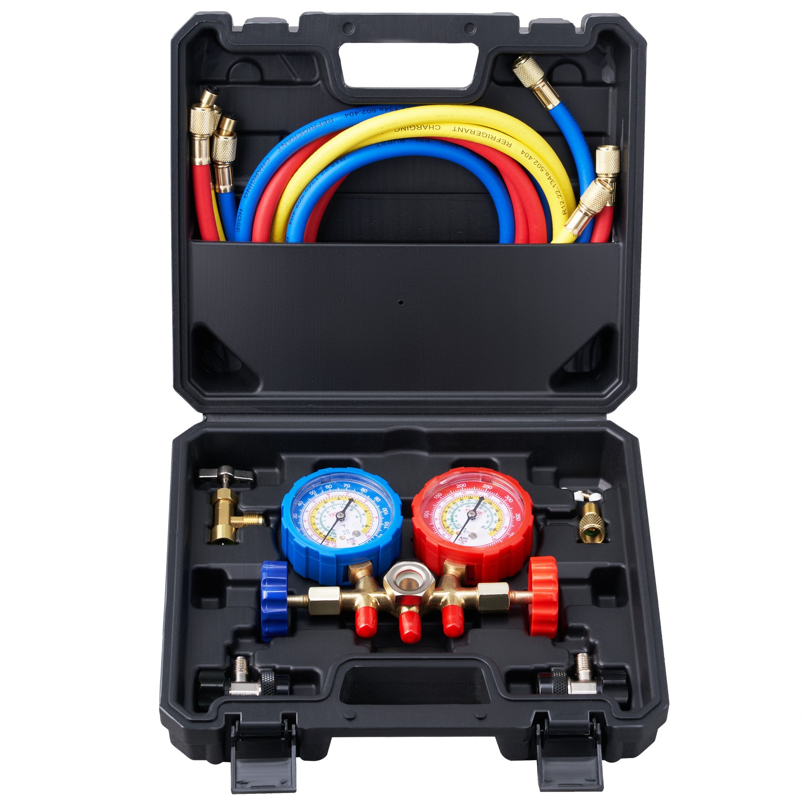 VEVOR AC Manifold Gauge Set 3-Way Fit R134A R12 R502 Refrigeration Charging