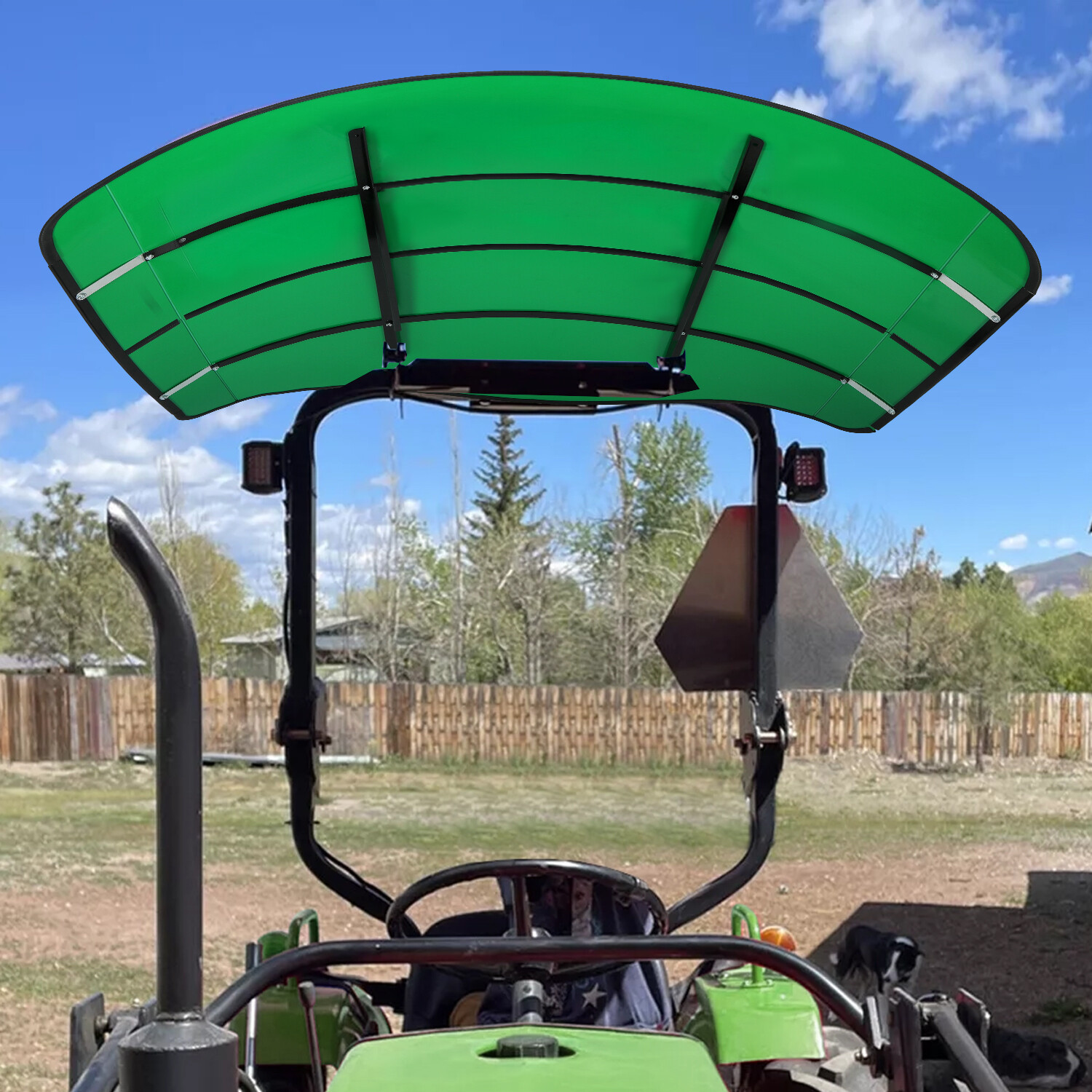 Green Tuff Top Tractor ROPS Canopy 52″ X 52″ For Tractor Mowers Umbrella