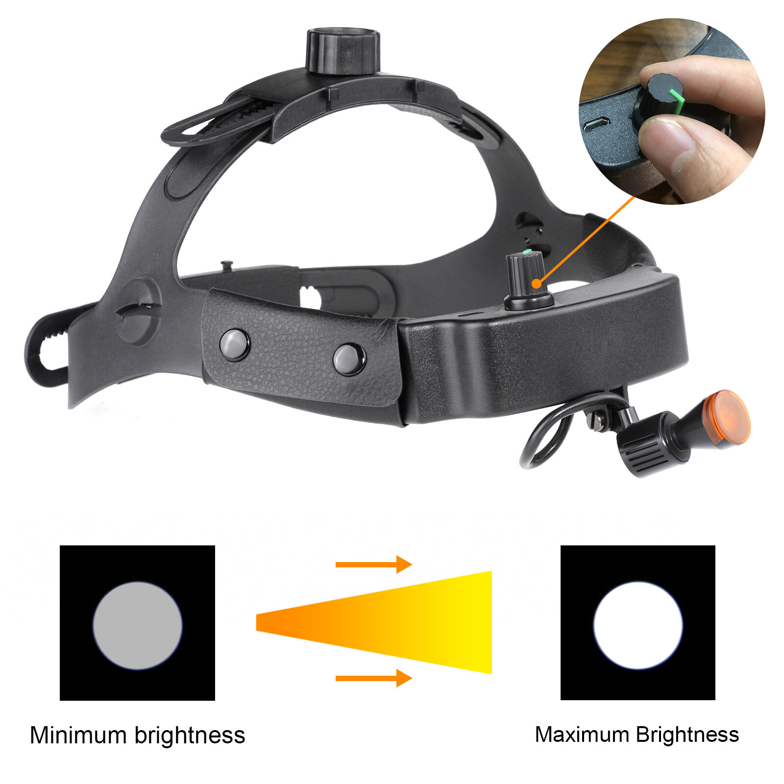 Ultralight Dental Medical Wireless Head Light ENT High Focus Lighting HeadLamp