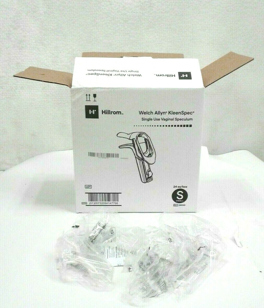 Welch Allyn KleenSpec 59000 Single Use Vaginal Speculum Size Small Box of 24