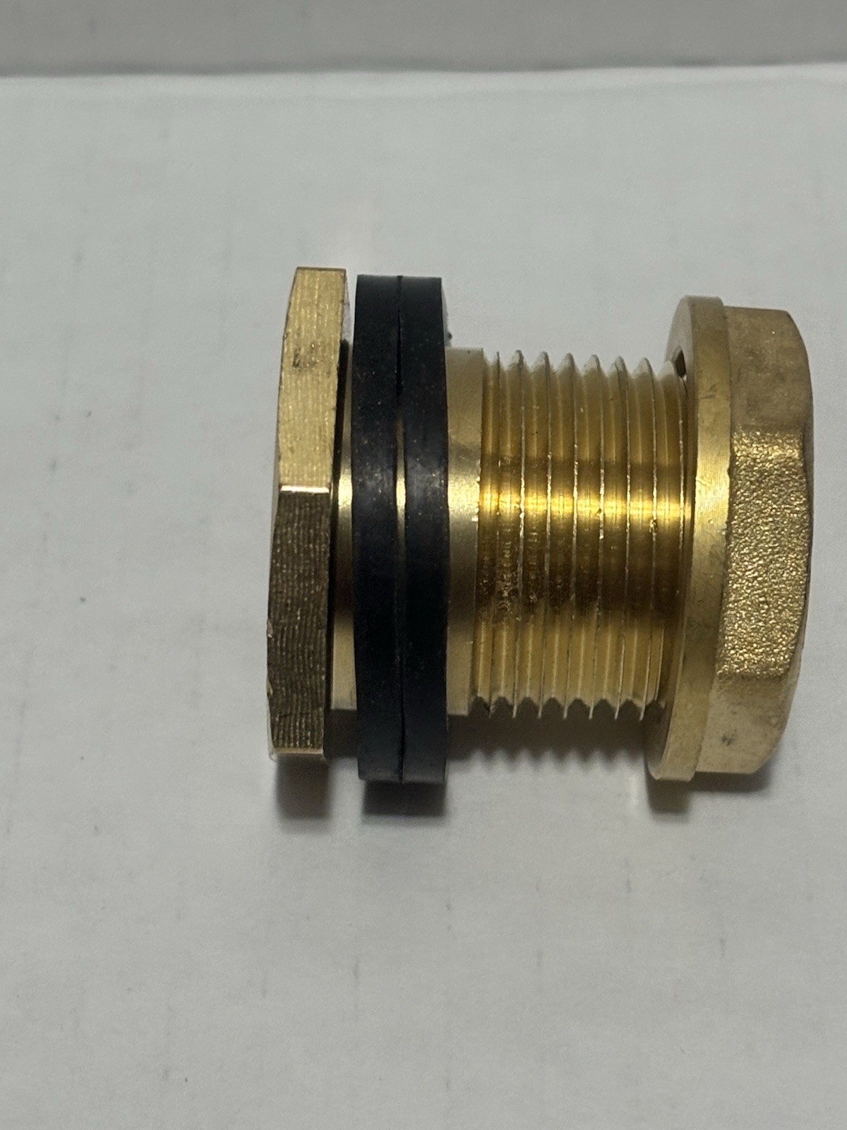 2 Pk 1/2″ NPT Female 3/4″ NPT Male Bulkhead Fitting Brass Water Tank Connector