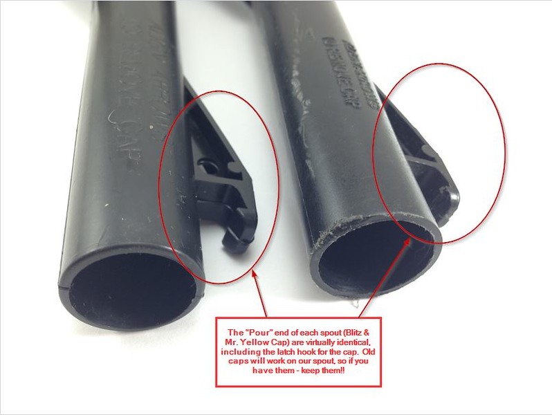 2 – Blitz Gas Can Nozzle Spouts Rings Caps Replacement Vintage 900302 900092