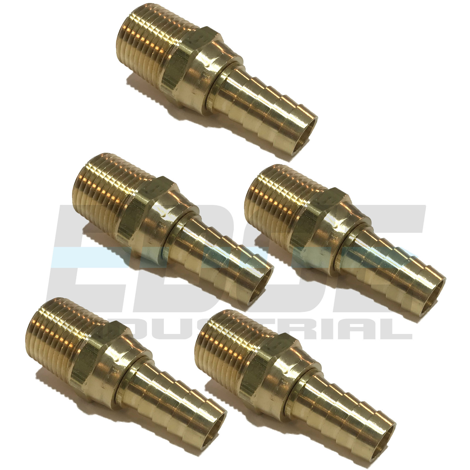 (10 PACK) 1/2 SWIVEL HOSE BARB X 1/2 MALE NPT Brass Pipe Fitting Gas Fuel Water