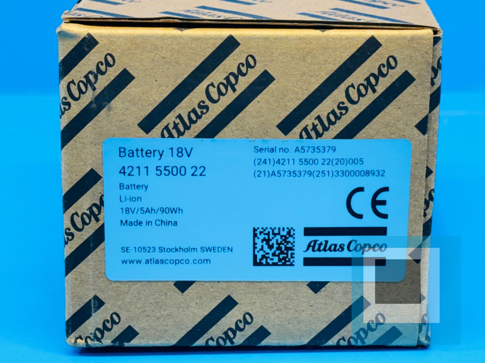 Atlas Copco Battery 18V/5Ah/90Wh 4211 5500 22 – NEW SEALED