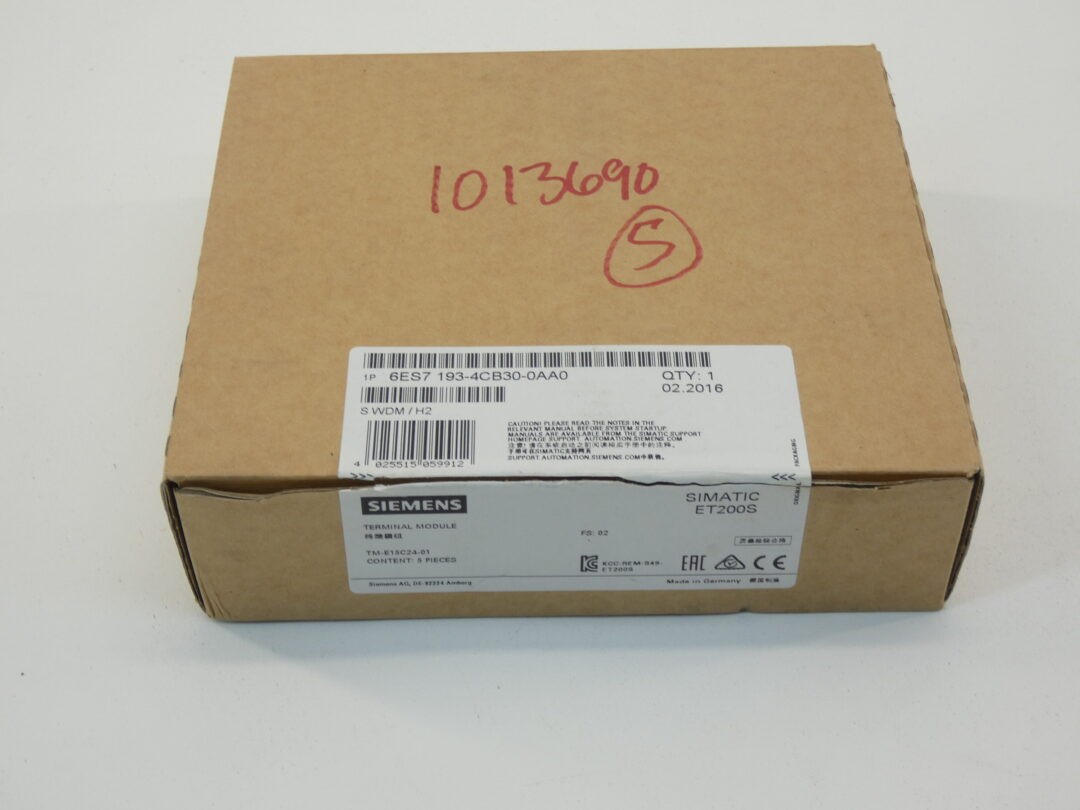 *Box of 5* Siemens 6ES7193-4CB30-0AA0 Terminal Module SIMATIC – NEW Surplus!