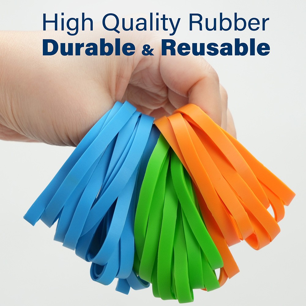 130PCS Rubber Bands Colored Thick Heavy Duty Rubber Bands for Office Supplies