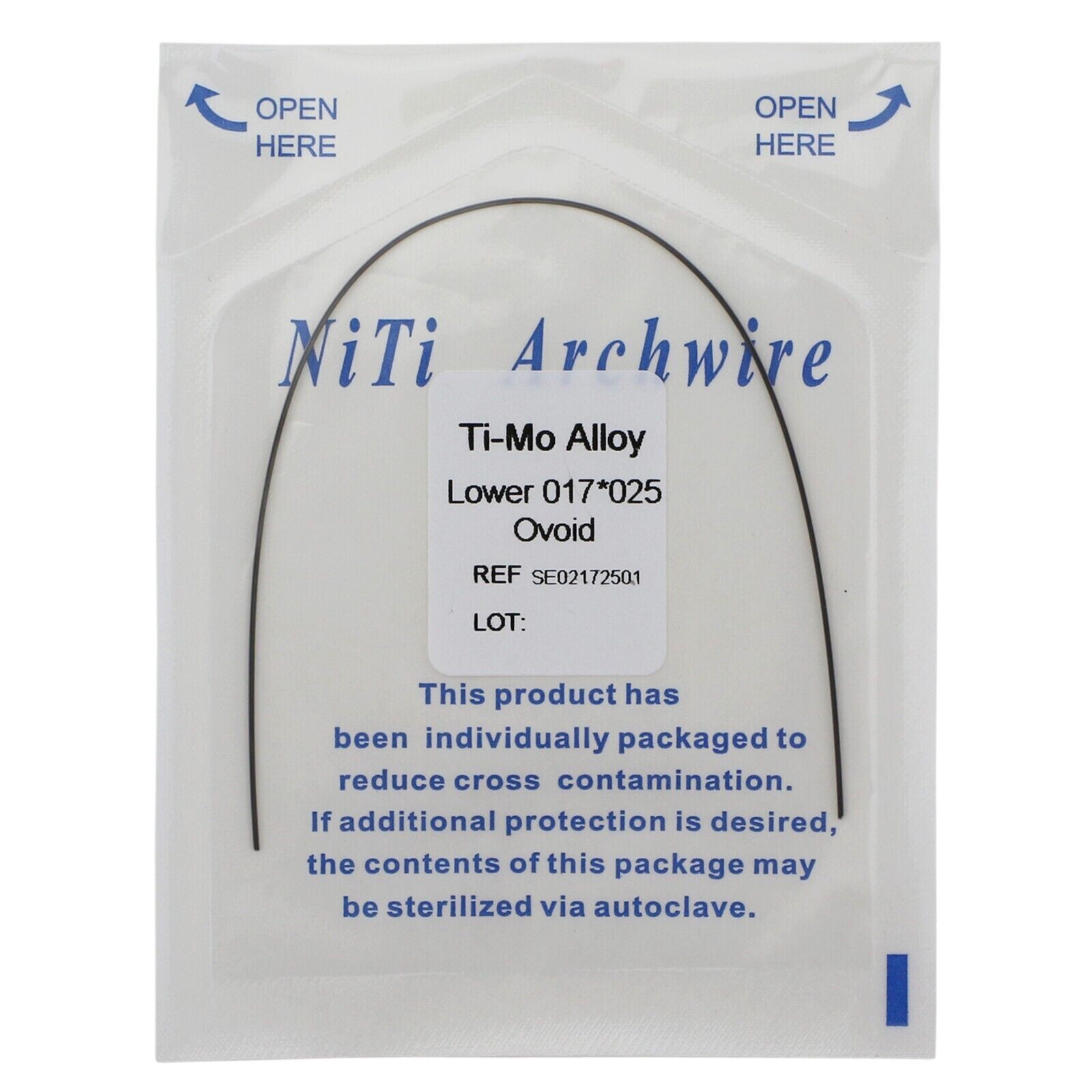 1-100Pcs Dental Orthodontic TMA Arch Wire Ti-Mo-Alloy Rectangular Ovoid/Natural