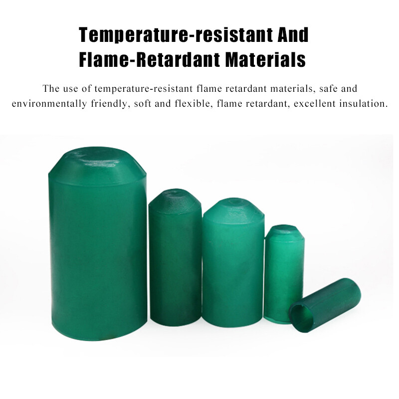 10-90mm Green Heat Shrink End Caps 2:1 Adhesive Glue Lined Cable Insulation Seal