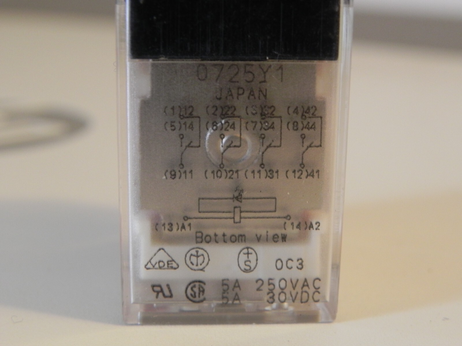 Omron CE MY4ZN 110/120 VAC (S) General Purpose Relay, 14 Pin Square (NEW)