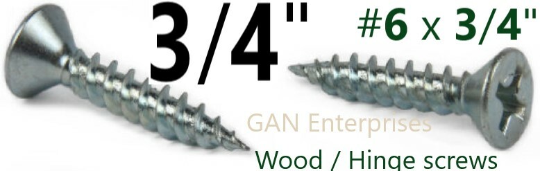 Phillips Flat Head #6 x 1/2″, 5/8″ or 3/4″ Wood particle board MDF screws Zinc