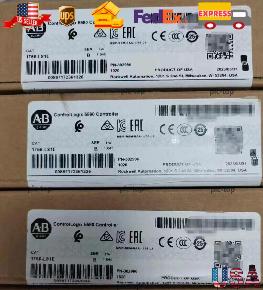 New Sealed Allen-Bradley 1756-L81E /B ControlLogix 5580 Processor 3MB 1756L81E