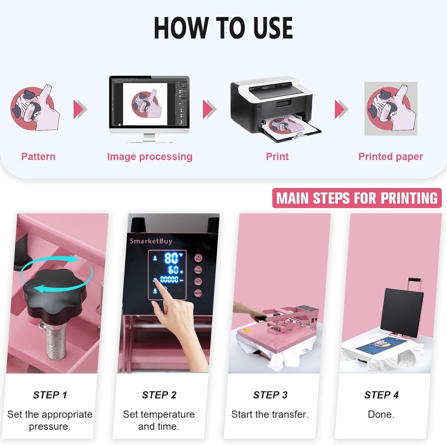 15″x15″ Digital Clamshell T-shirt Heat Press Machine Transfer Sublimation Print