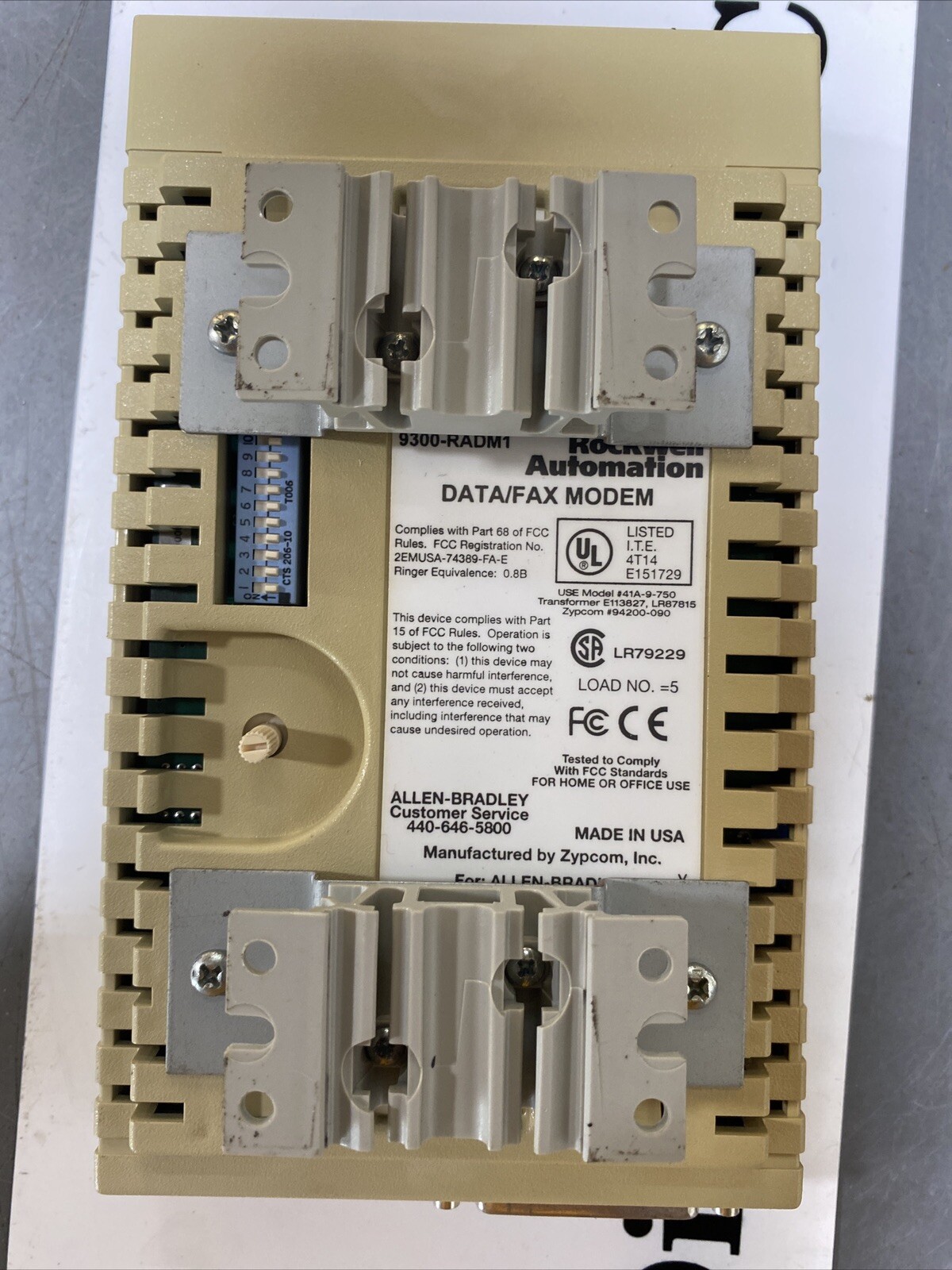 9300-RADM1 Allen Bradley Rockwell Automation Remote Data/fax Modem 9300RADM1