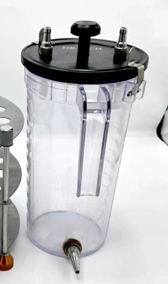 Liposuction reusable fat collector canister 2000ml with on off valve