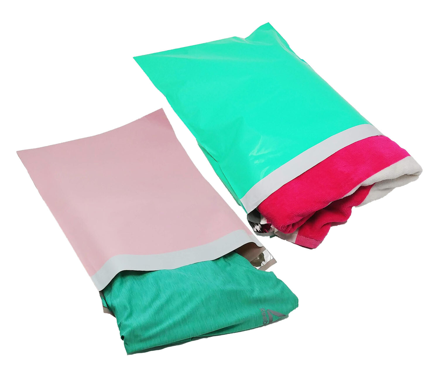 12×15 Pastel Pink &Teal Poly Mailers, HOT! NEW Designer Shipping Mailing Bags!