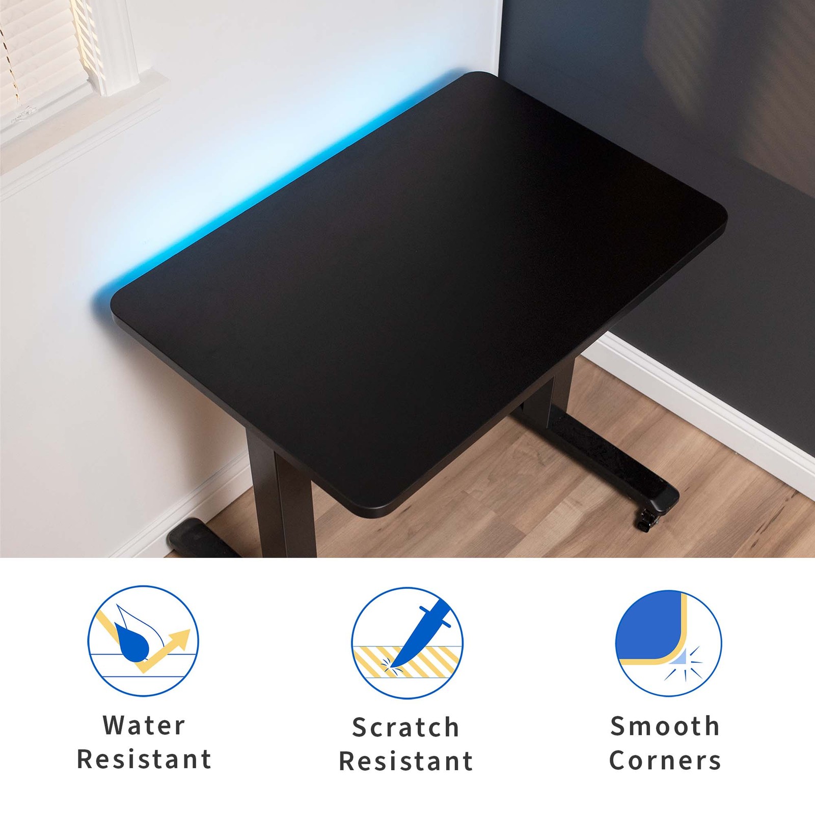VIVO Black 36 x 24 inch Universal Table Top for Sit to Stand Desk Frames