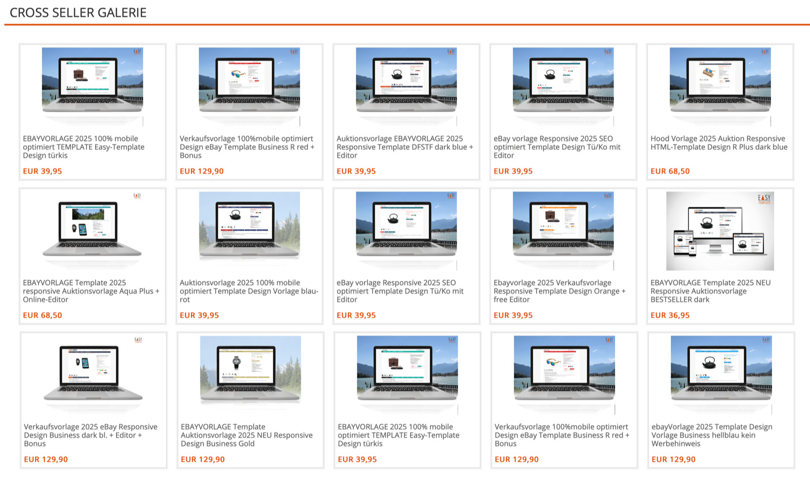 EBAYTemplate Vorlage mit HTML Auktion Responsive Design Apfelgrün +OnlineEditor