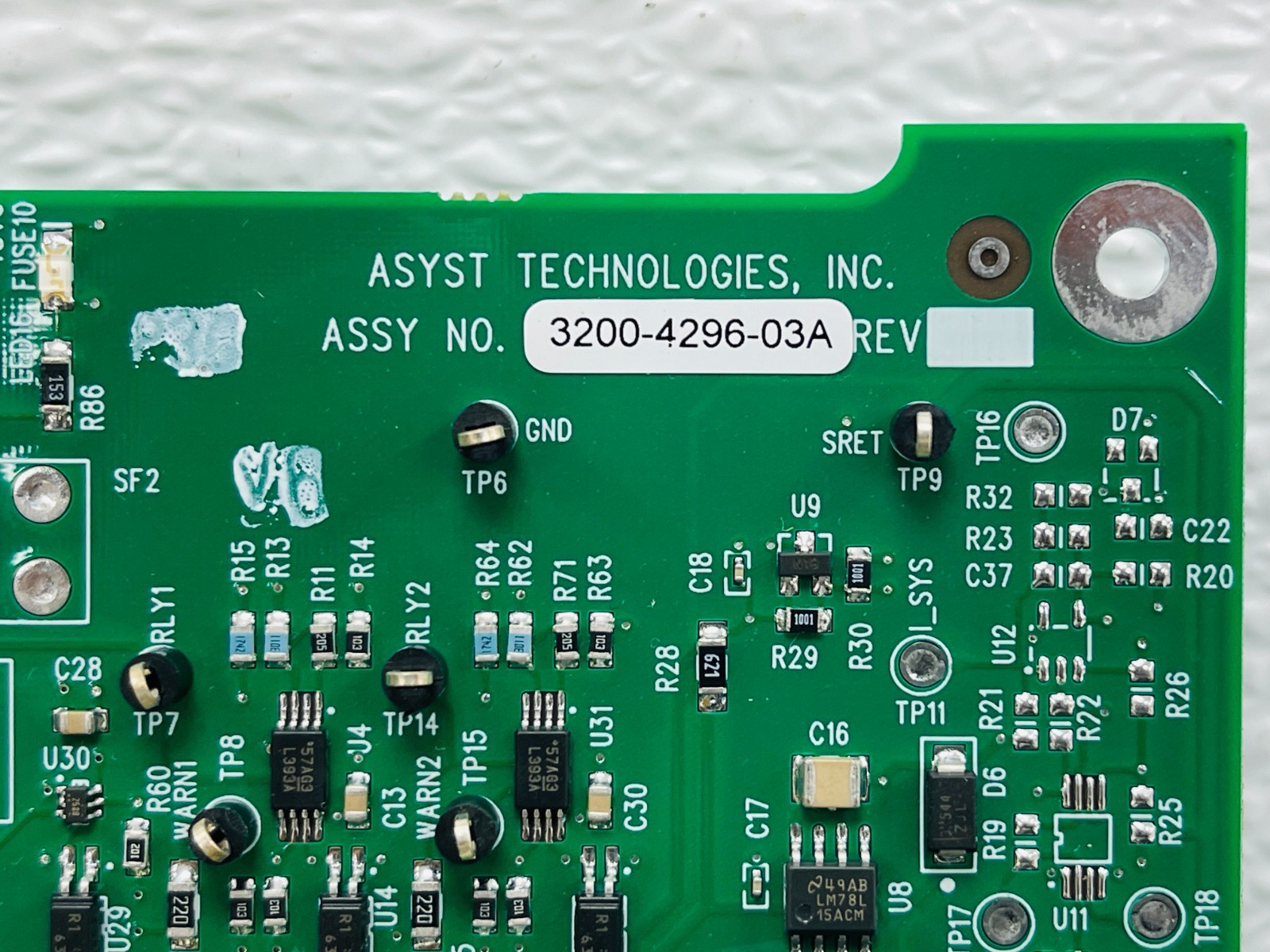 USED – Asyst3200-4296-03A PCB Board With Free Shipping – 30 Days Warranty