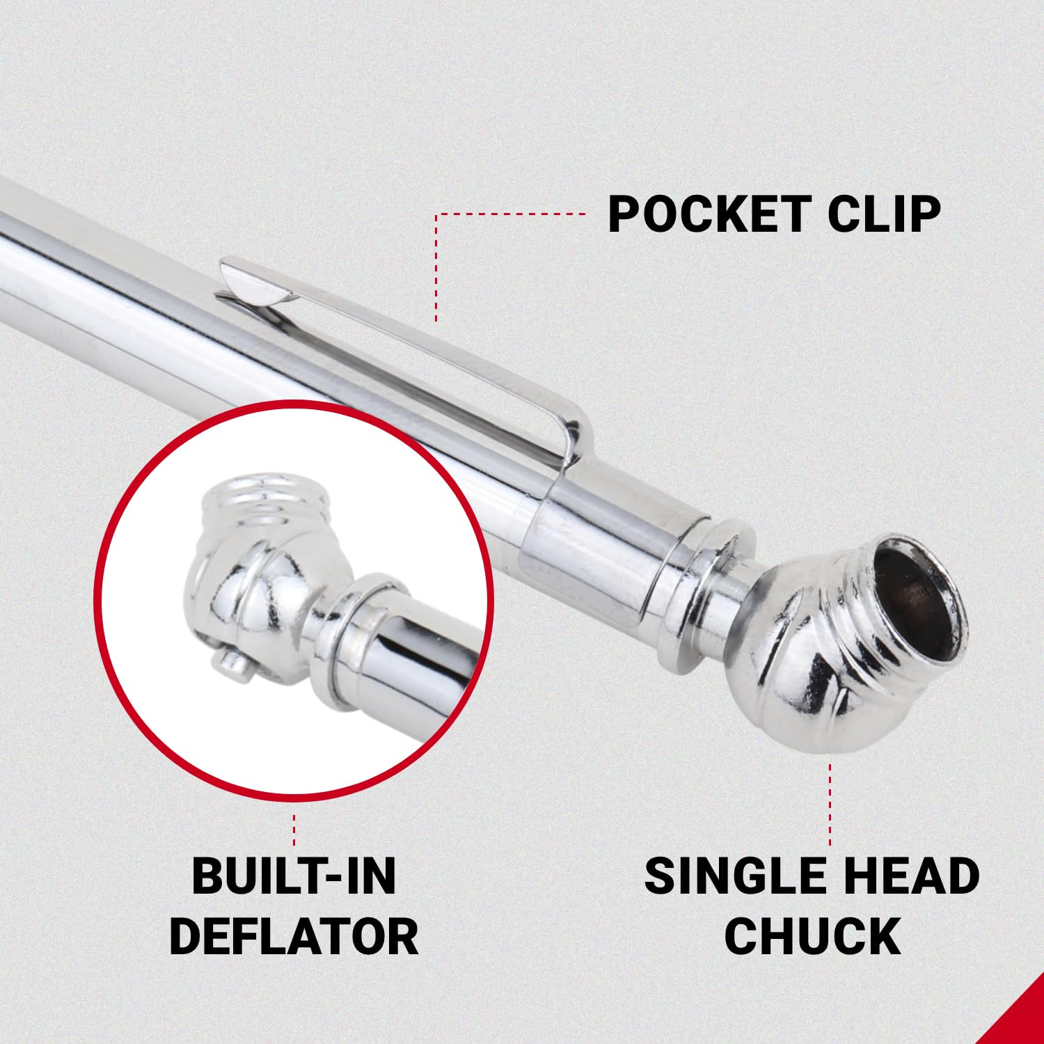 Pencil Tire Pressure Gauge (2-20 PSI) Heavy Duty Stainless Steel Low Pressure Ga