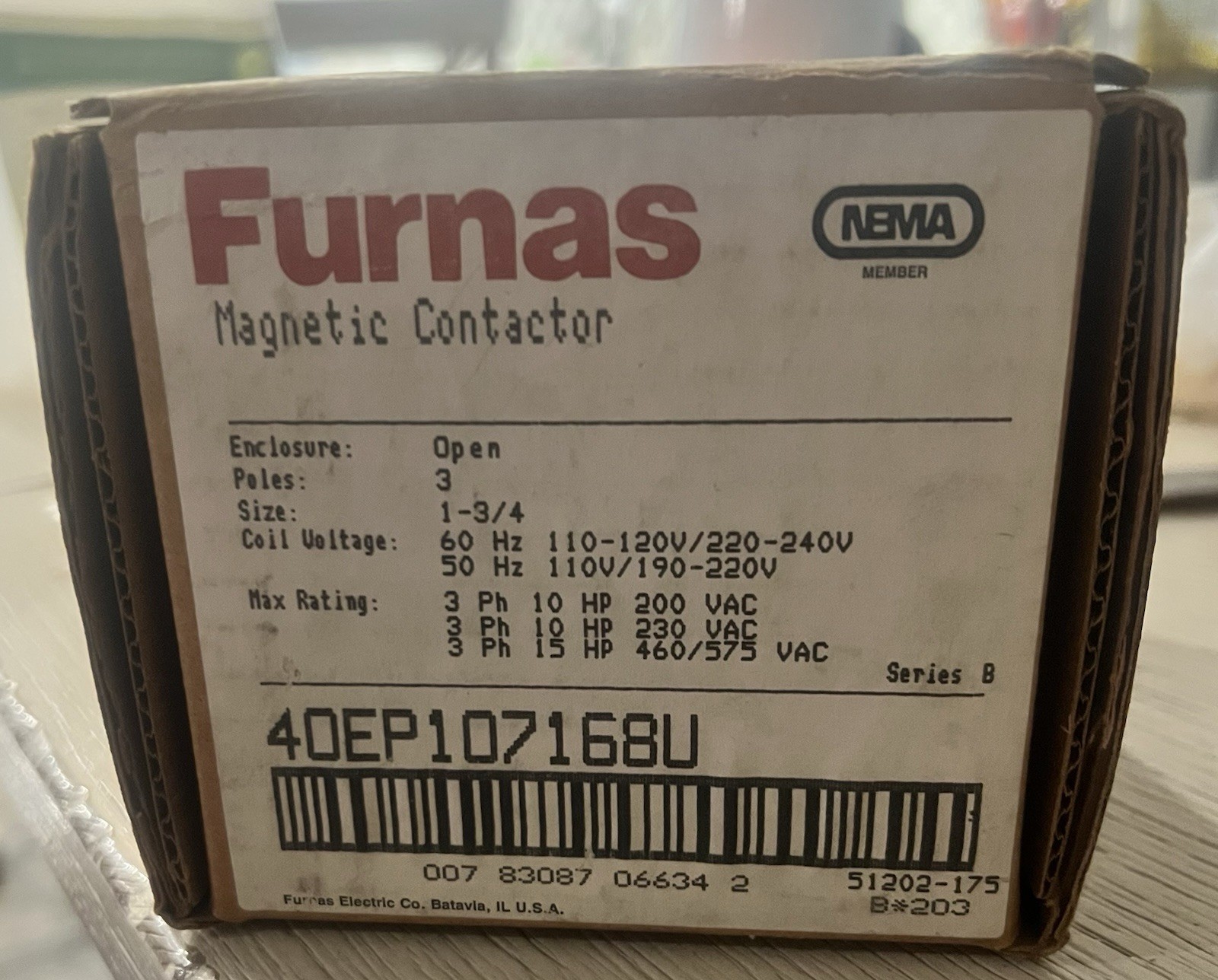 Furnas Magnetic Contractor 40EP107168U