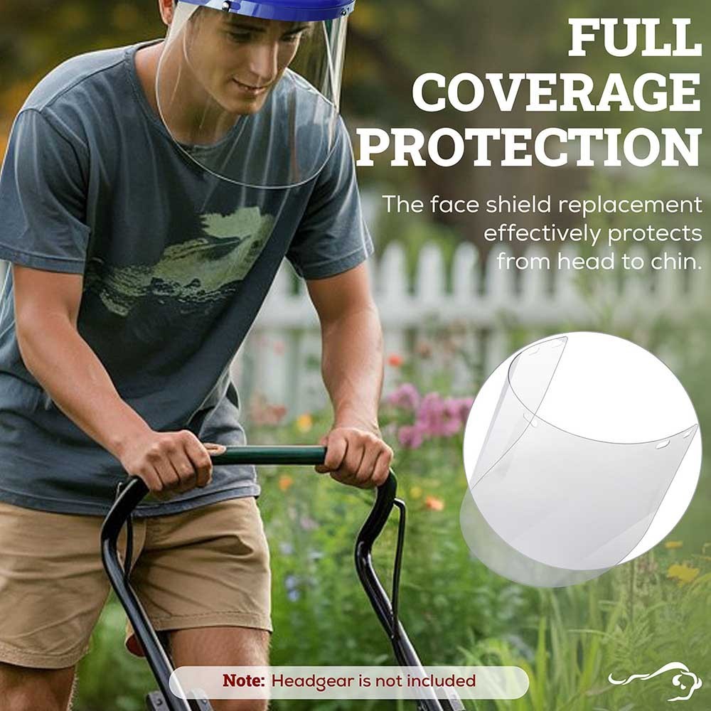 Replacement Clear Face Shields, Polycarbonate Visor for Safety Headgears