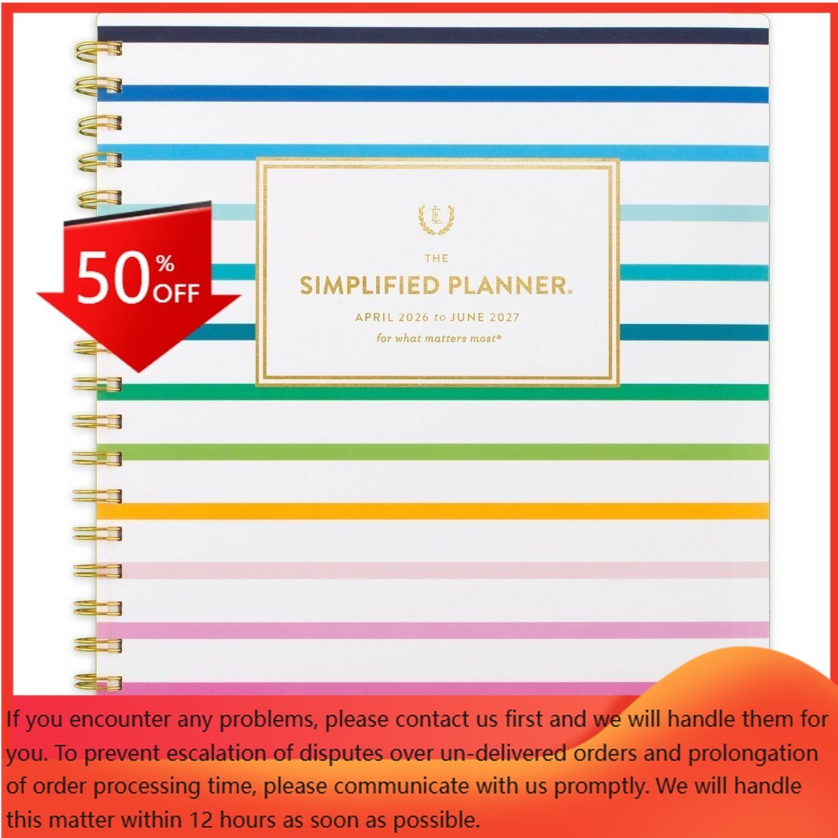 Emily Ley for At-A-Glance 8.375″x11″ 2026-2027 Large Weekly/Monthly Printed