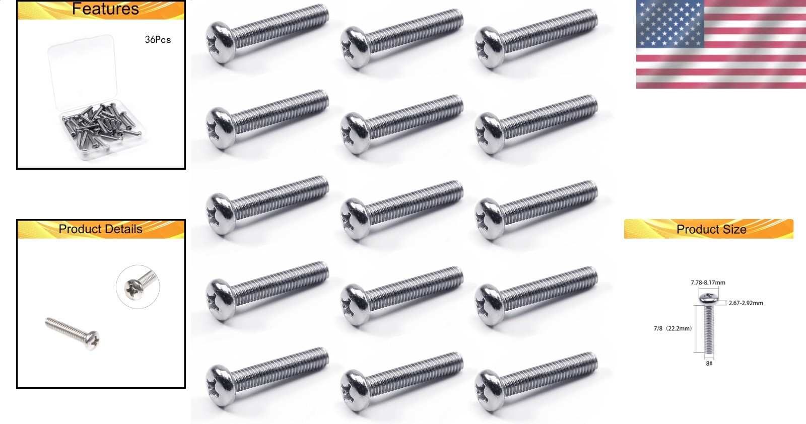 Phillips Pan Head Stainless Steel Essential Hardware