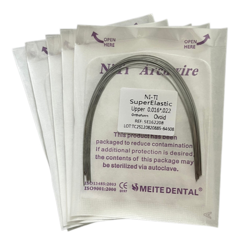 Dental Orthodontic Arch Wire Super Elastic Niti Round Rectangular Ovoid Form