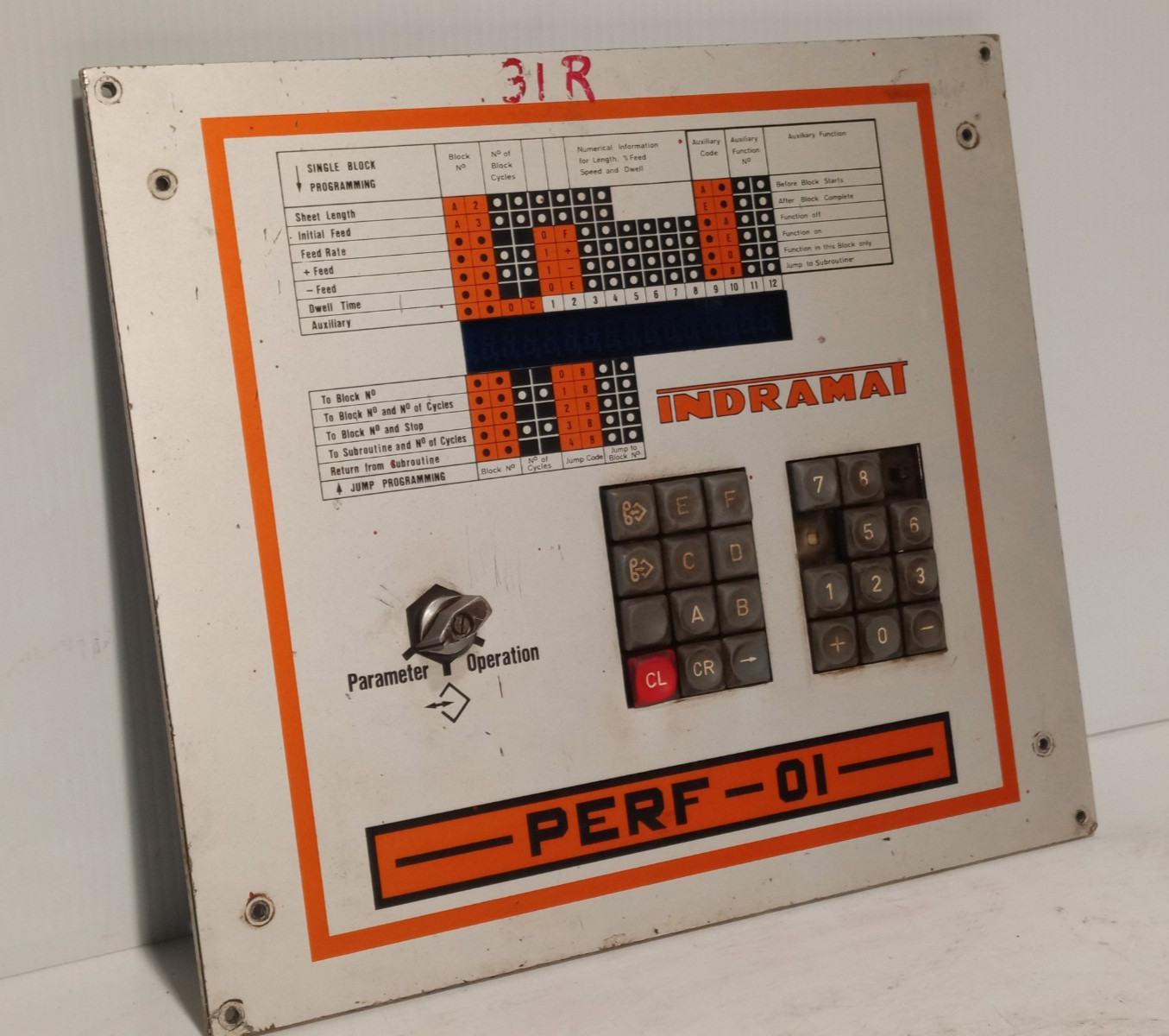 INDRAMAT 109-473-3201a-1 vintage key control panel KAT-3.3 for Perf-01 system