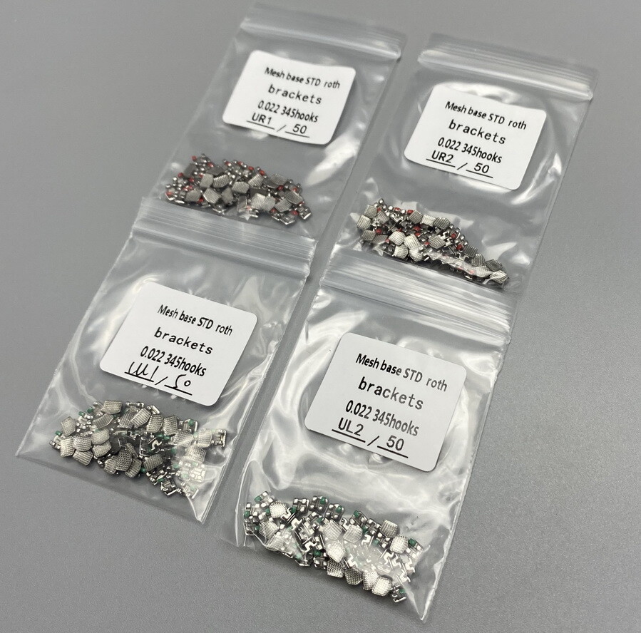 Dental Orthodontic Brackets Braces Standard Roth 022 Slot Hooks 345 Metal Bulk